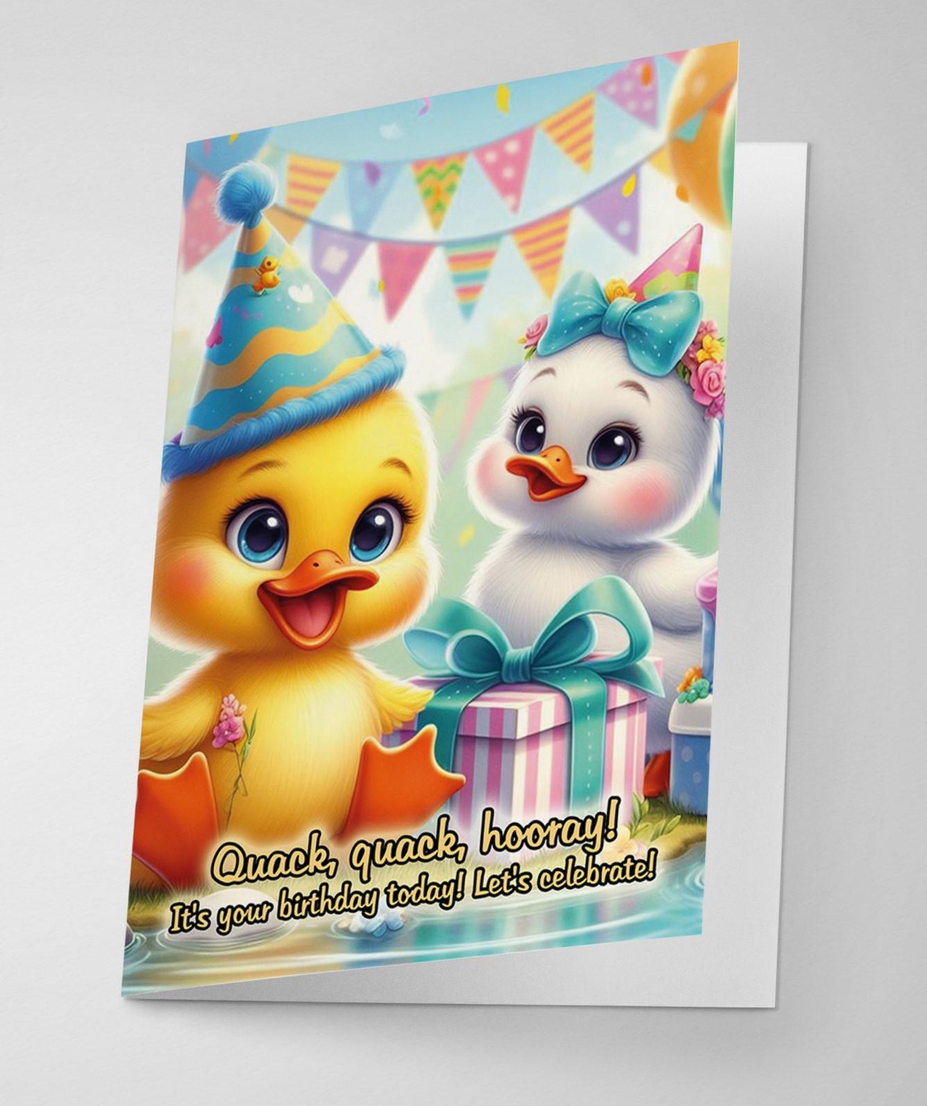 Cute Duckling Birthday Card